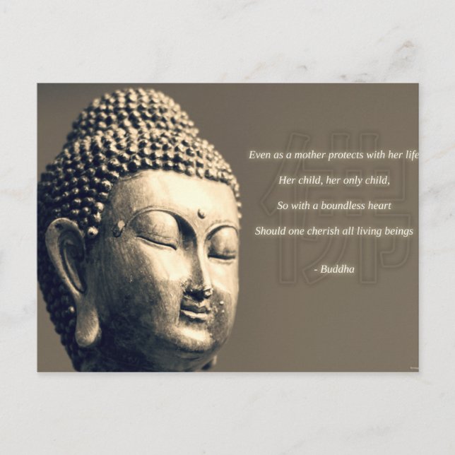Zen Buddha Cherish Mother Quote Inspirational Postcard (Front)