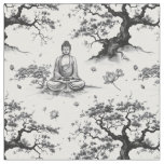 Zen Buddha Fabric - Ink Wash Design