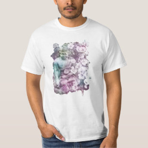 *~* Zen Buddha Flowers Pastel Floral T-Shirt