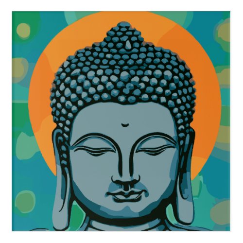 Zen Buddha Head  Acrylic Print