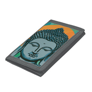 Zen Buddha Head Tri-fold Wallet