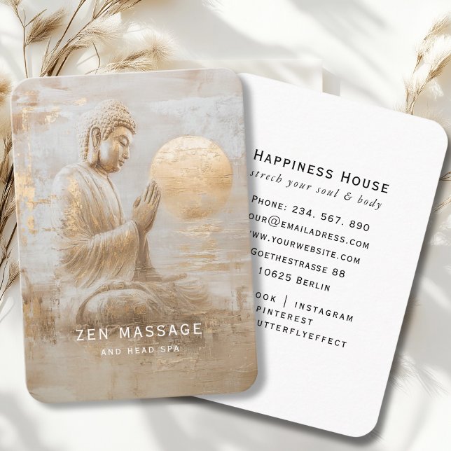 Zen Buddha Healing Spa Business Card (Zen Buddha Healing Spa Business Card)