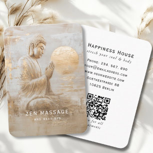 Zen Buddha Healing Spa QR Code Business Card