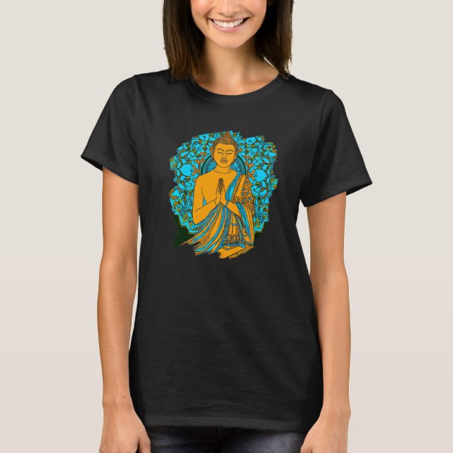 Zen Buddha Mandala Spiritual Asian Style Meditatio T-Shirt (Front)