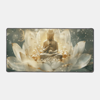 Zen Buddha Meditation Digital Art Desk Mat