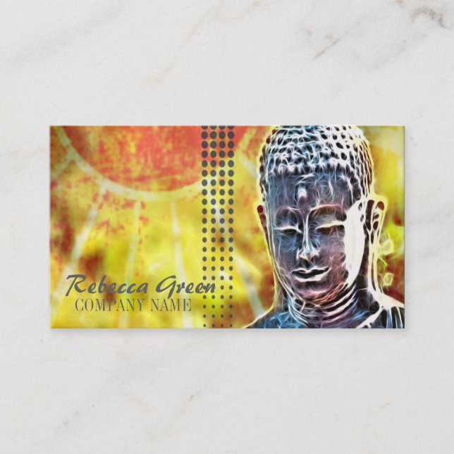 Zen buddha meditation Yoga Massage Therapist Business Card (Front)
