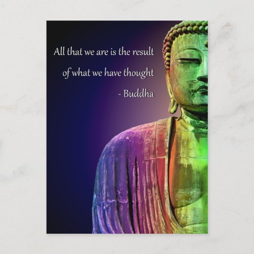 Zen Buddha Quote Inspirational Spiritual Postcard