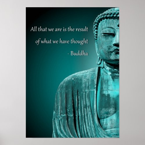 Zen Buddha Quote Inspirational Spiritual Poster