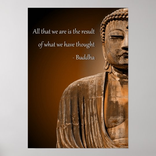 Zen Buddha Quote Inspirational Spiritual Poster | Zazzle.com