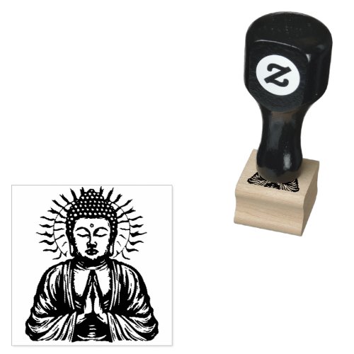 Zen Buddha Rubber Stamp