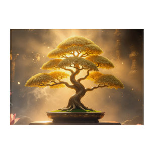 ZEN BUDDHISM - BONSAI TREE - ACRYLIC PRINT