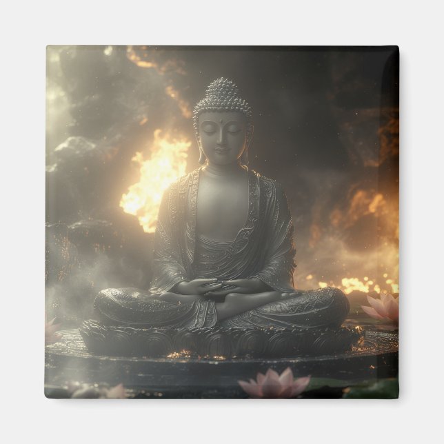 ZEN - BUDDHISM - MEDITATION MAGNET (Front)