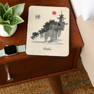 Zen Buddhism Monastry With Red Sun Kindle Cover