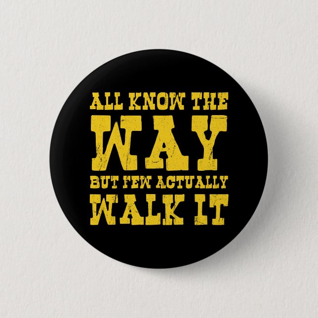 Zen Buddhism Spaghetti Western Style Button (Front)