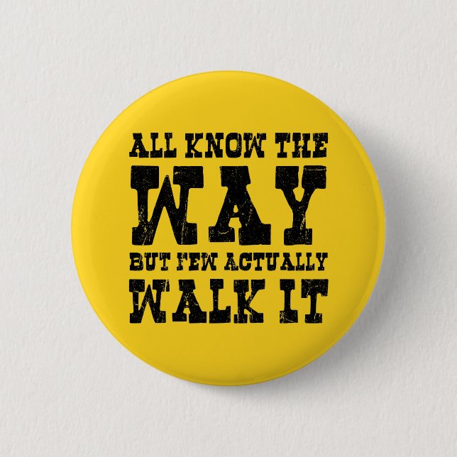 Zen Buddhism Spaghetti Western Style Button (Front)