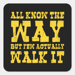 Zen Buddhism Spaghetti Western Style Square Sticke Square Sticker