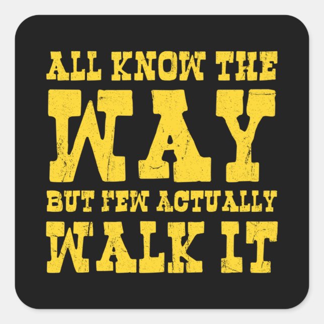 Zen Buddhism Spaghetti Western Style Square Sticke Sticker (Front)