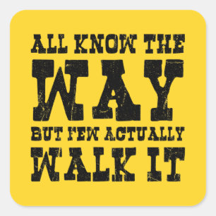 Zen Buddhism Spaghetti Western Style Square Sticker