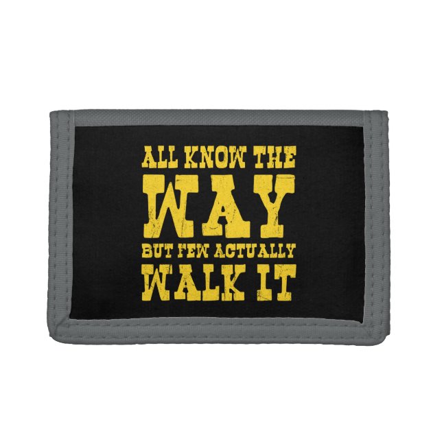 Zen Buddhism Spaghetti Western Style Trifold Walle Wallet (Front)