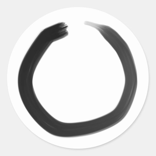 Zen Buddhist Enso Circle Classic Round Sticker