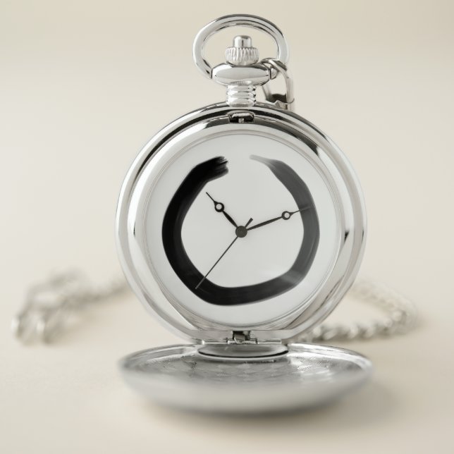 Zen Buddhist Enso Circle Pocket Watch (Inside)