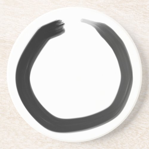 Zen Buddhist Enso Circle Sandstone Coaster