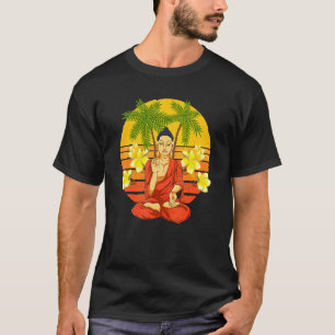 Zen Buddhist Flowers Spiritual Meditation Yoga Ret T-Shirt