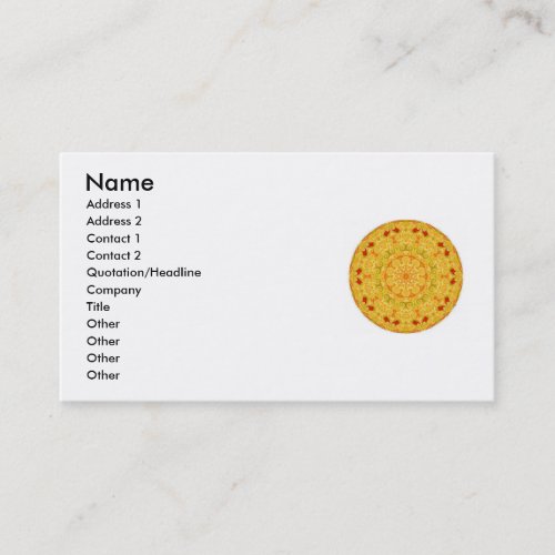 Zen Buddhist inspired mandela Business Cards
