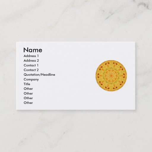 Customizable Zen Buddhist inspired mandela Business Cards