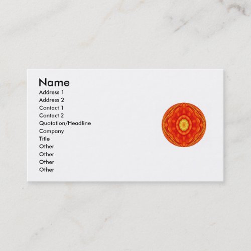 Zen Buddhist inspired mandela Business Cards