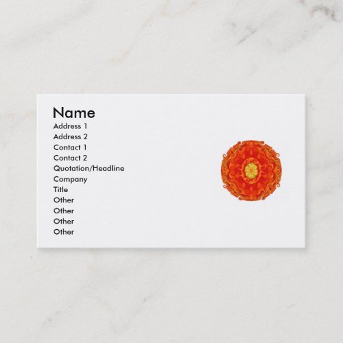 Zen Buddhist inspired mandela Business Cards