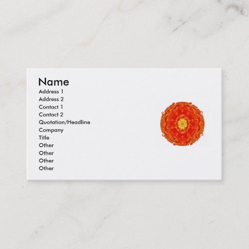 Customizable Zen Buddhist inspired mandela Business Cards