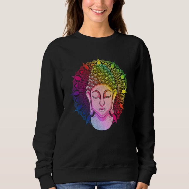 Zen Buddhist Mantra Colorful Mandala Zen Buddhism  Sweatshirt (Front)