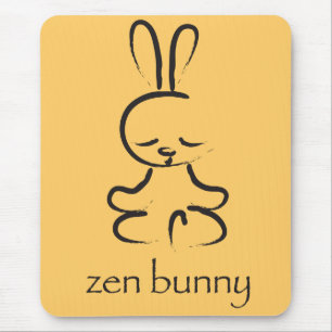 Zen Bunny Mouse Pad