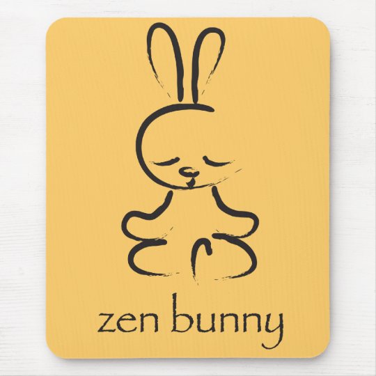 Zen Bunny Mouse Pad