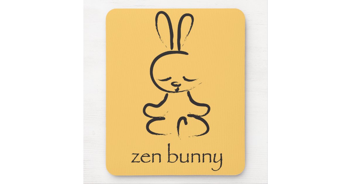 Zen Bunny Mouse Pad Zazzle