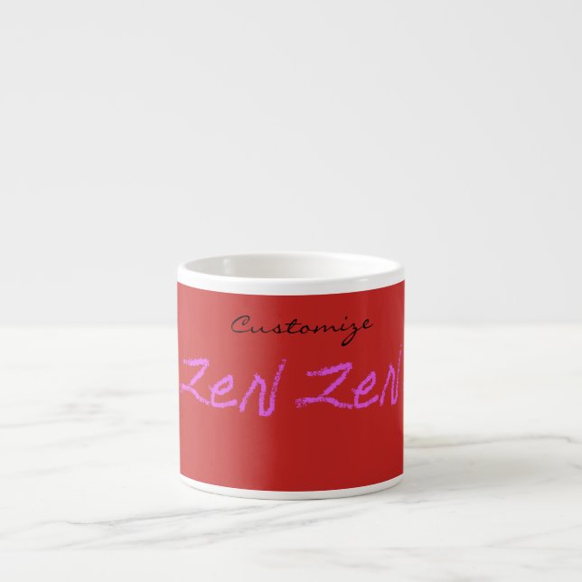 zen calligraphy Thunder_Cove pink/black Espresso Cup (Front)