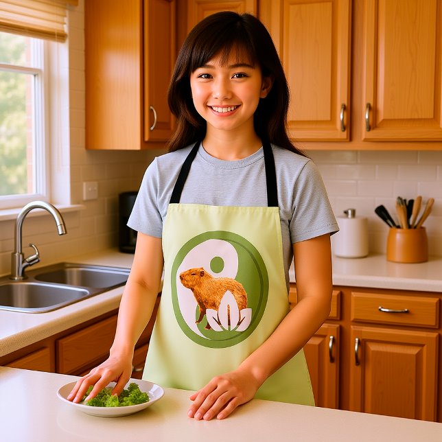 Zen Capybara Yin Yang Apron (Creator Uploaded)