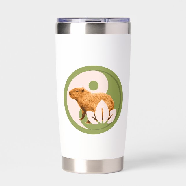 Zen Capybara Yin Yang Insulated Tumbler (Front)