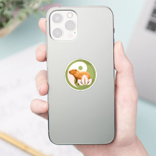 Zen Capybara Yin Yang Peaceful Nature Art Sticker