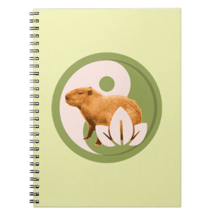 Zen Capybara Yin Yang Peaceful Nature Notebook