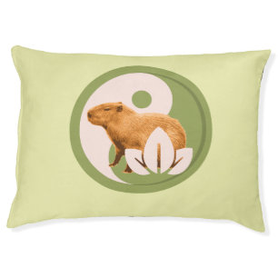 Zen Capybara Yin Yang Peaceful Nature Pet Bed