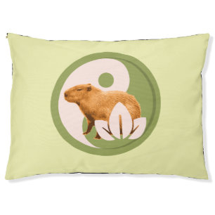 Zen Capybara Yin Yang Peaceful Nature Pet Bed