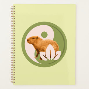 Zen Capybara Yin Yang Peaceful Nature Planner