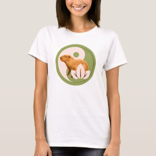 Zen Capybara Yin Yang Peaceful Nature T-Shirt