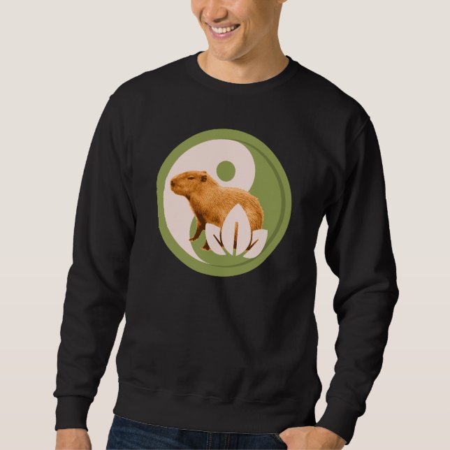 Zen Capybara Yin Yang Sweatshirt (Front)