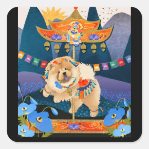 ZEN CARNIVAL Chow Square Sticker