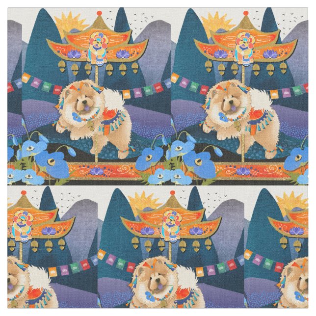 ZEN CARNIVAL fabric (Close Up)
