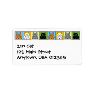 Zen Cat Address Avery Label