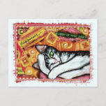Zen Cat Art Postcard at Zazzle
